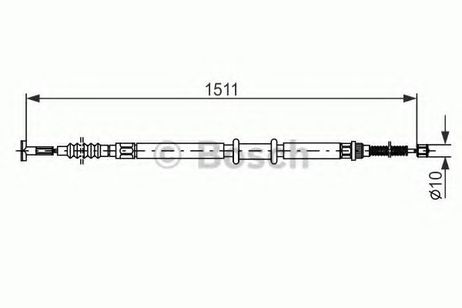 фото Bosch 1 987 477 968 Трос, стояночная тормозная система Bosch 1 987 477 968 Трос, стояночная тормозная система