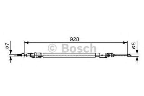 фото Bosch 1 987 482 000 Трос, стояночная тормозная система Bosch 1 987 482 000 Трос, стояночная тормозная система