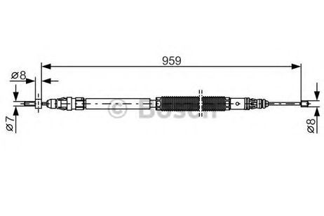 фото Bosch 1 987 482 001 Трос, стояночная тормозная система Bosch 1 987 482 001 Трос, стояночная тормозная система