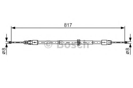 фото Bosch 1 987 482 024 Трос стояночного тормоза | зад прав/лев | Bosch 1 987 482 024 Трос стояночного тормоза | зад прав/лев |