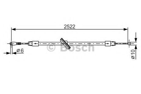 фото Bosch 1 987 482 029 Трос ручника Bosch 1 987 482 029 Трос ручника