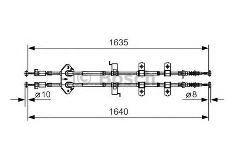 фото Bosch 1 987 482 054 Трос, стояночная тормозная система Bosch 1 987 482 054 Трос, стояночная тормозная система
