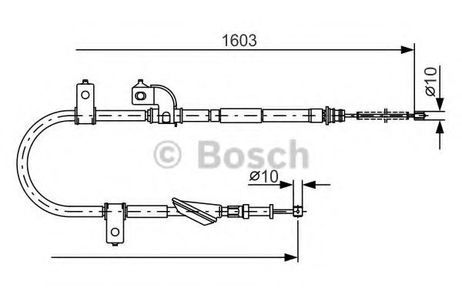 фото Bosch 1 987 482 080 Трос, стояночная тормозная система Bosch 1 987 482 080 Трос, стояночная тормозная система