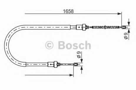 фото Bosch 1 987 482 234 Трос стояночного тормоза | зад прав/лев | Bosch 1 987 482 234 Трос стояночного тормоза | зад прав/лев |