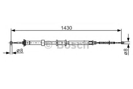 фото Bosch 1 987 482 240 Трос, стояночная тормозная система Bosch 1 987 482 240 Трос, стояночная тормозная система