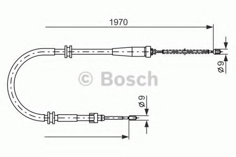 фото Bosch 1 987 482 253 Трос, стояночная тормозная система Bosch 1 987 482 253 Трос, стояночная тормозная система