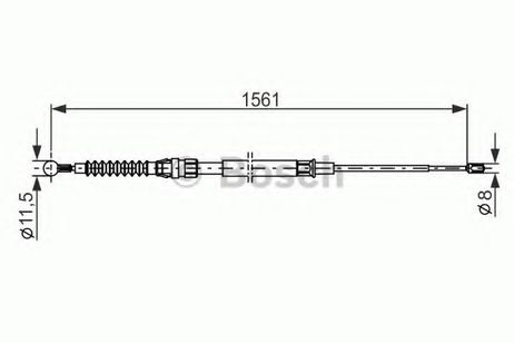 фото Bosch 1 987 482 264 Трос, стояночная тормозная система Bosch 1 987 482 264 Трос, стояночная тормозная система