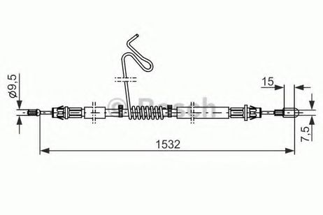 фото Bosch 1 987 482 277 Трос, стояночная тормозная система Bosch 1 987 482 277 Трос, стояночная тормозная система