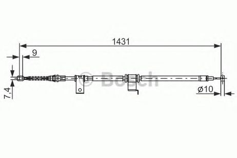 фото Bosch 1 987 482 293 Трос, стояночная тормозная система | лев | Bosch 1 987 482 293 Трос, стояночная тормозная система | лев |