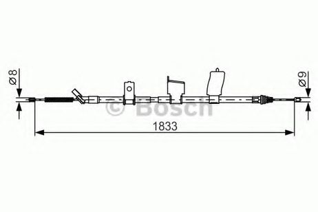 фото Bosch 1 987 482 340 Трос стояночного тормоза | зад лев | Bosch 1 987 482 340 Трос стояночного тормоза | зад лев |