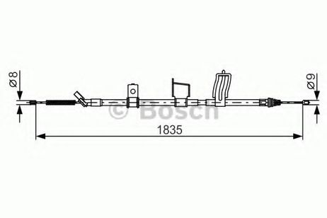 фото Bosch 1 987 482 341 Трос стояночного тормоза | зад прав | Bosch 1 987 482 341 Трос стояночного тормоза | зад прав |