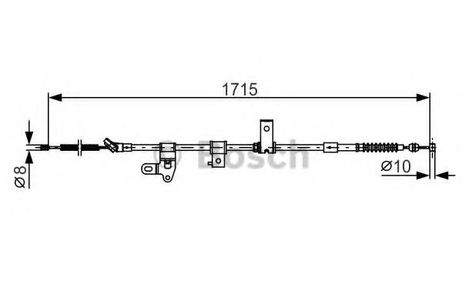 фото Bosch 1 987 482 348 Трос стояночного тормоза | зад прав | Bosch 1 987 482 348 Трос стояночного тормоза | зад прав |