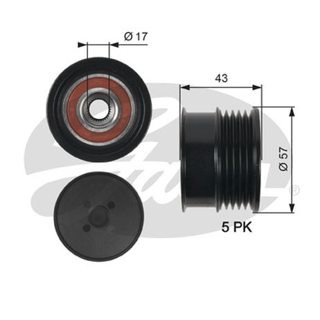 фото Gates OAP7088 Снят с производства Механизм свободного хода генератора Gates OAP7088 Снят с производства Механизм свободного хода генератора