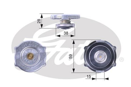 фото Gates RC135 Крышка горловины радиатора Gates RC135 Крышка горловины радиатора