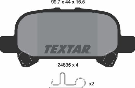 фото Textar 2483501 Колодки тормозные дисковые | зад | Textar 2483501 Колодки тормозные дисковые | зад |