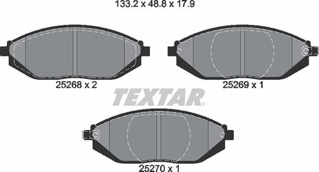 фото Textar 2526801 Колодки тормозные дисковые с противошумной пластиной Q+ | перед | Textar 2526801 Колодки тормозные дисковые с противошумной пластиной Q+ | перед |