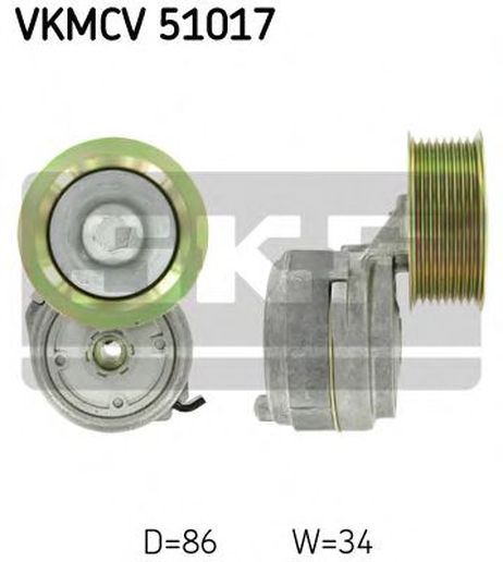 фото SKF VKMCV 51017 Натяжной ролик, поликлиновой ремень SKF VKMCV 51017 Натяжной ролик, поликлиновой ремень