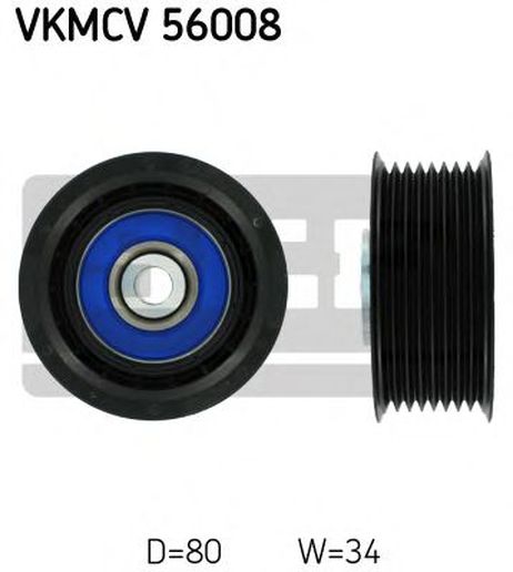 фото SKF VKMCV 56008 Паразитный / ведущий ролик, поликлиновой ремень HCV SKF VKMCV 56008 Паразитный / ведущий ролик, поликлиновой ремень HCV
