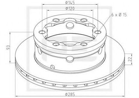 фото PE Automotive 016.667-00A Диск тормозной PE Automotive 016.667-00A Диск тормозной