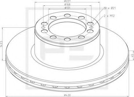 фото PE Automotive 016.672-00A Диск тормозной PE Automotive 016.672-00A Диск тормозной