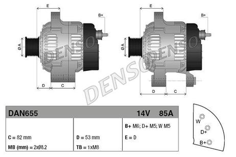 фото Denso DAN655 Генератор Denso DAN655 Генератор