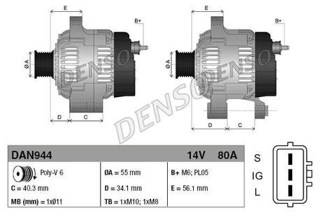фото Denso DAN944 Генератор Denso DAN944 Генератор