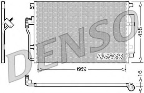 фото Denso DCN17056 Конденсор кондиционера Denso DCN17056 Конденсор кондиционера