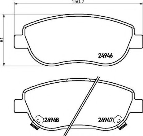 фото Mintex MDB3052 Колодки тормозные дисковые | перед | Mintex MDB3052 Колодки тормозные дисковые | перед |