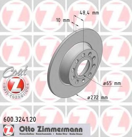 фото Zimmermann 600.3241.20 Диск тормозной | зад | Zimmermann 600.3241.20 Диск тормозной | зад |