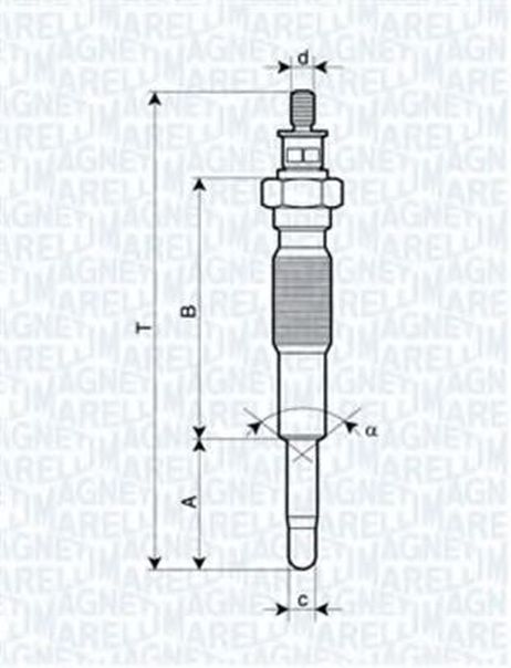 фото Magneti Marelli 062900063304 Свеча накаливания Magneti Marelli 062900063304 Свеча накаливания