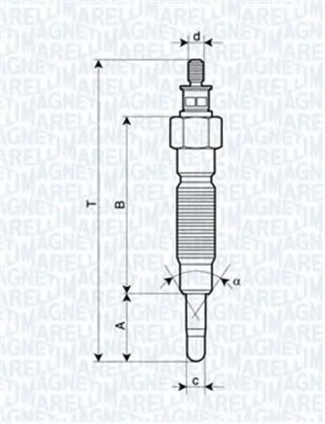 фото Magneti Marelli 062900064304 Свеча накаливания Magneti Marelli 062900064304 Свеча накаливания