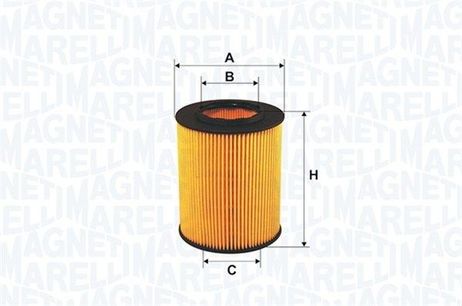 Magneti Marelli 152071761688 Фильтр масляный вставка
