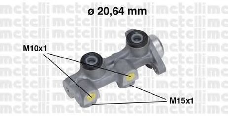 фото Metelli 05-0507 Главный тормозной цилиндр Metelli 05-0507 Главный тормозной цилиндр