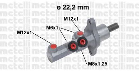 фото Metelli 05-0720 Главный тормозной цилиндр Metelli 05-0720 Главный тормозной цилиндр