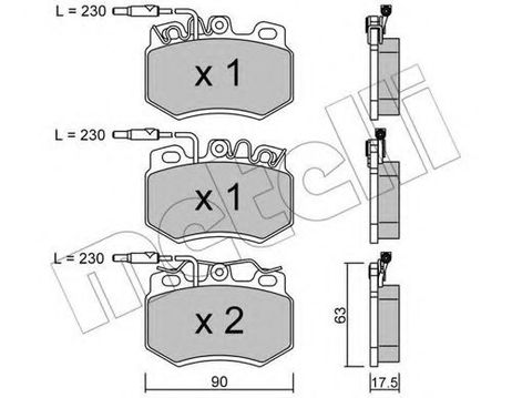 фото Metelli 22-0049-0 Комплект тормозных колодок, дисковый тормоз Metelli 22-0049-0 Комплект тормозных колодок, дисковый тормоз