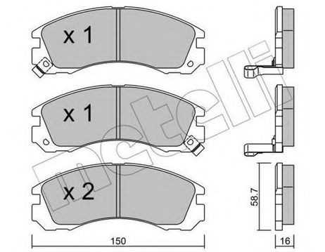 Metelli 22-0134-0 Колодки тормозные дисковые | перед |