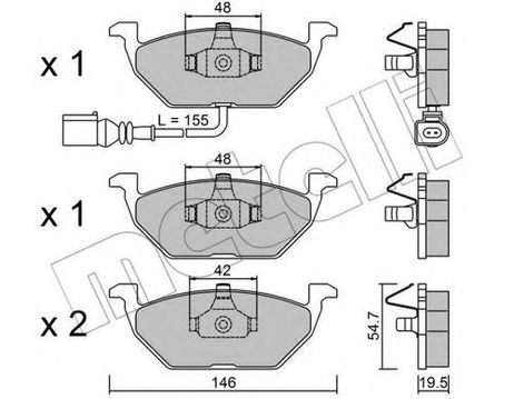 фото Metelli 22-0211-2 Колодки тормозные дисковые | перед | Metelli 22-0211-2 Колодки тормозные дисковые | перед |