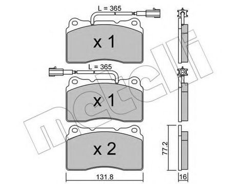 фото Metelli 22-0288-4 Комплект тормозных колодок, дисковый тормоз Metelli 22-0288-4 Комплект тормозных колодок, дисковый тормоз