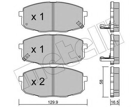 фото Metelli 22-0513-0 Колодки тормозные дисковые | перед | Metelli 22-0513-0 Колодки тормозные дисковые | перед |