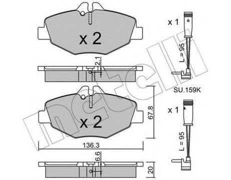 фото Metelli 22-0562-0K Колодки тормозные дисковые | перед | Metelli 22-0562-0K Колодки тормозные дисковые | перед |