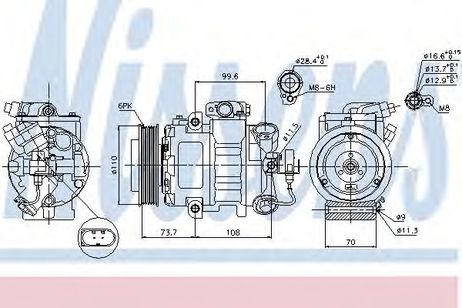 фото Nissens 89026 Компрессор кондиционера Nissens 89026 Компрессор кондиционера