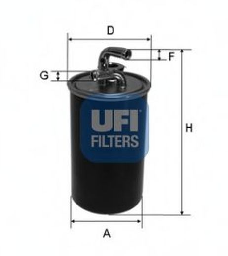 фото Ufi 24.030.00 Фильтр топливный Ufi 24.030.00 Фильтр топливный