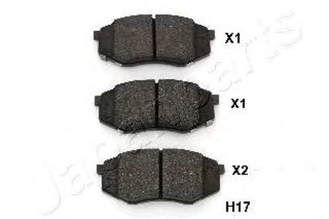 фото Japanparts PA-H17AF Колодки тормозные дисковые, комплект | перед | Japanparts PA-H17AF Колодки тормозные дисковые, комплект | перед |