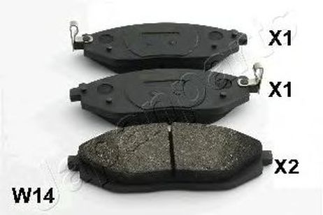 фото Japanparts PA-W14AF Колодки тормозные дисковые, комплект | перед | Japanparts PA-W14AF Колодки тормозные дисковые, комплект | перед |