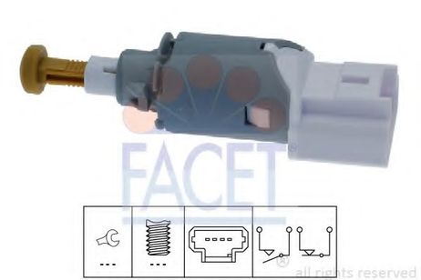 фото Facet 7.1225 Выключатель фонаря сигнала торможения Facet 7.1225 Выключатель фонаря сигнала торможения