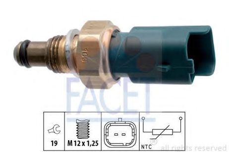 фото Facet 7.3317 Датчик, температура охлаждающей жидкости Facet 7.3317 Датчик, температура охлаждающей жидкости