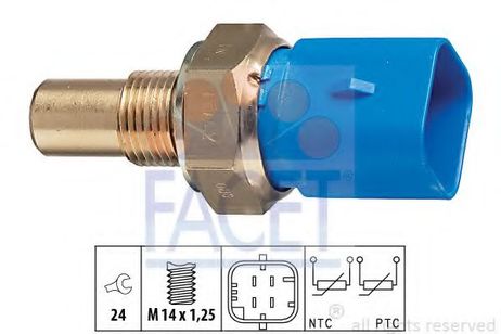 фото Facet 7.3320 Датчик, температура охлаждающей жидкости Facet 7.3320 Датчик, температура охлаждающей жидкости