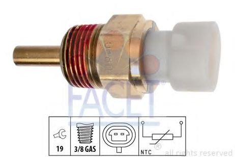 фото Facet 7.3335 Датчик, температура охлаждающей жидкости Facet 7.3335 Датчик, температура охлаждающей жидкости