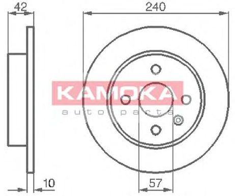 фото Kamoka 1032086 Диск тормозной | зад | Kamoka 1032086 Диск тормозной | зад |