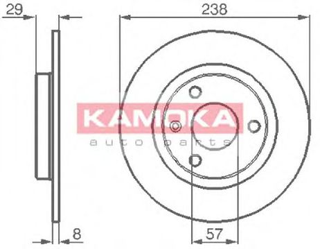 фото Kamoka 103264 Диск тормозной Kamoka 103264 Диск тормозной